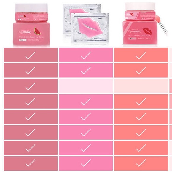 Natural Sugar Scrub Watermelon Hydrating Lip Sleeping Mask 4 in 1 Lip Care Set - Picture 9 of 9